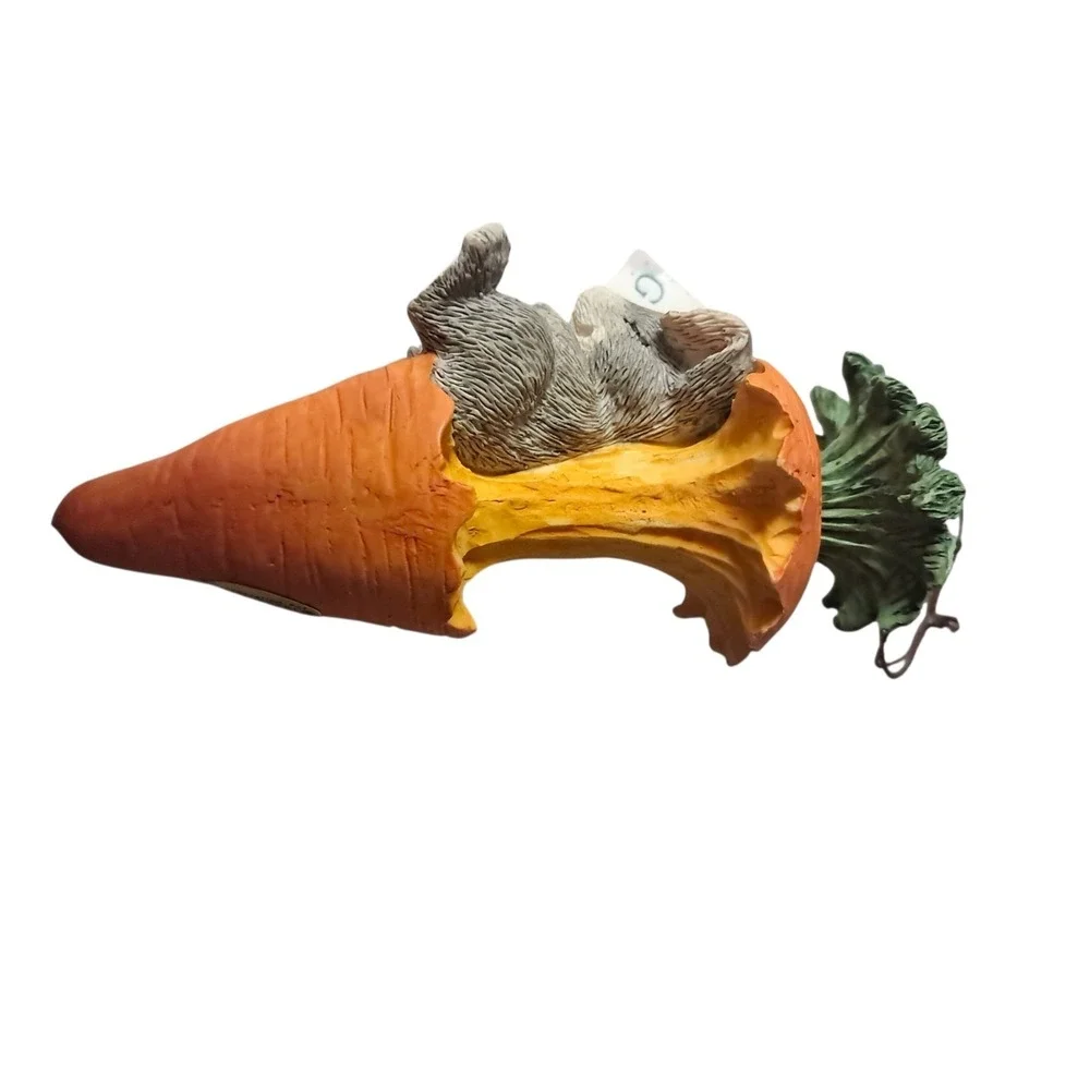 Charming Tails Figurine Rabbit Asleep on Carrot Ornament Dean Griff  RARE